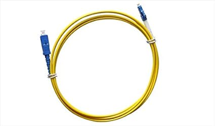 SuperShopperIndia Simplex Single Mode SC to LC Optical Fiber Patch Cord 9/125 Jumper Cable 5 Meters 15 ft (SC/PC – LC/PC)