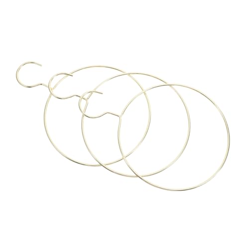 Cabilock 3pcs Elegant Scandinavian Style Metal Clothes Rack for Organizing Scarves Hats and Accessories Golden Finish for Chic Home Decor