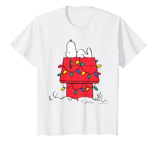 Peanuts Snoopy Christmas Lights - Casetta per Cani, Stile retrò Maglietta