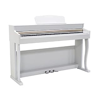 Piano numérique 88 touches pondérées Hammer Action Clavier de piano pleine grandeur Débutant Piano électrique à la maison avec support de meuble et triple pédale (Color : White) - Les Beatles, Paul McCartney, John Lennon, RIngo Starr, George Harrison