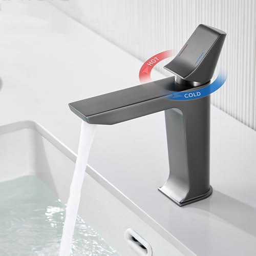 Mezcladora de lavabo en latón blanco con diseño minimalista LWX 2