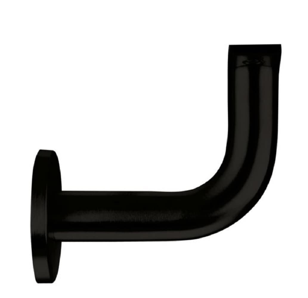 Black Zoo Hardware Handrail Bracket In Stainless Steel, Matt