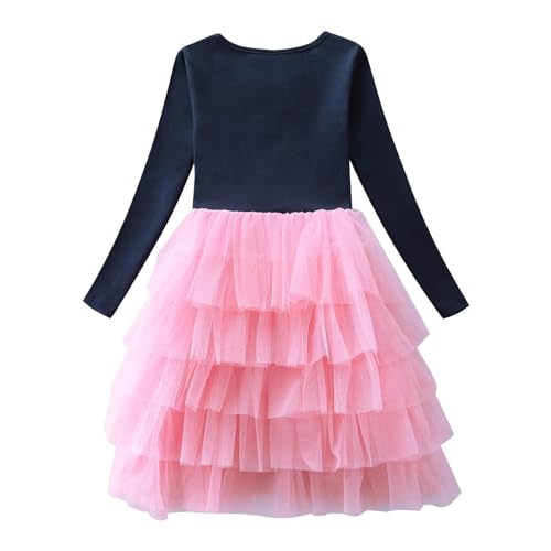 Toddler Girl Casual Dress Short Sleeve Dresses Summer Crew Neck Clothing 2-7 T2