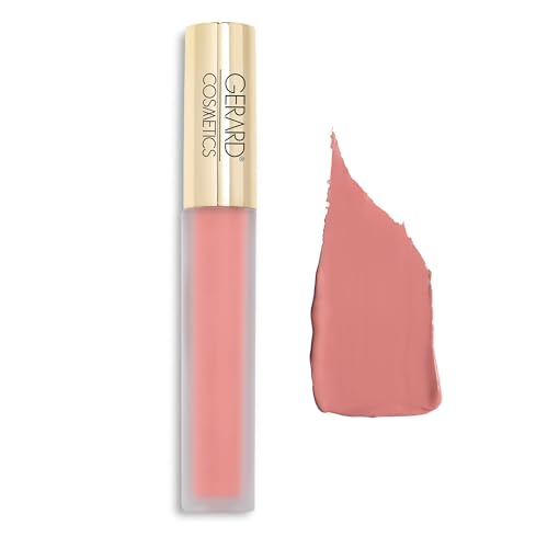 Gerard Cosmetics HydraMatte Liquid Lipstick Bare It All, Mauve Lipstick with Matte Finish, Long...