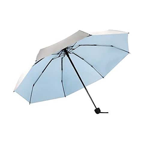 Yoloke Titanium Plastic Travel Umbrella With Temperature Reducing Titanium Plastic Coating 8-rib Aluminum Alloy Umbrella Stand Cover