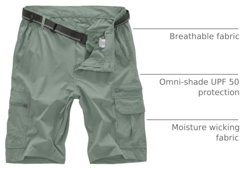 Image of Jessie Kidden Mens Cargo Shorts Expandable Waist Quick Dry Hiking Shorts