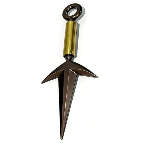 FAYAIALO 9 inches Minato Kunai Uzumaki kakashi Namikaze kunai Metal Ninja Cosplay Model Keychain (Silver)