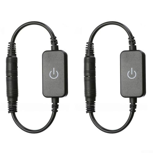 Tira de luces LED táctiles Dc paquete doble regulador de intensidad de control en línea con táctil capacitiva LED sintonizable 10100 interruptor de brillo 12 V 24 V 2a 55 x 21 mm (negro)