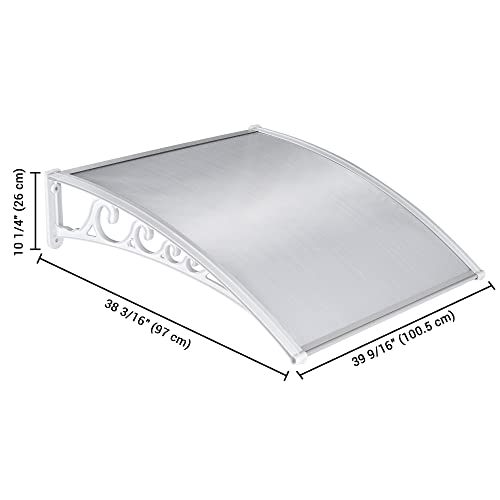 Yescom 40"X40" Outdoor Awning Patio Window Door Canopy Cover Uv Protection Hollow Sheet #TOP6