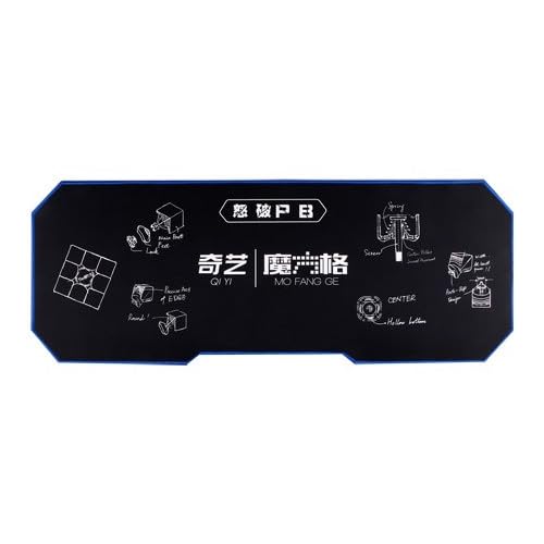 Image of QiYi Cube Mat V2 Large (80 x 30cm) - Premium Speedcubing Desk Mat for Cubes & Accessories | Non-Slip Rubber Base, Smooth Surface | Puzzle Solving Mat
