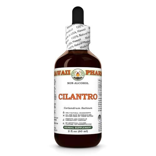 Heavy Metals Detox - How to Get Rid of Toxic Heavy Metals 5 Hawaii Pharm Cilantro Alcohol-Free Extract, Glycerite for Heart and Brain Support, Promotes...
