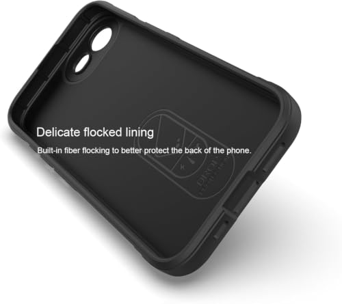 Image of ShieldTech AirGuard Series Back Cover Case for Apple iPhone 17e | Microfiber Lining | Airbag Cushion Drop Protection | Shockproof Silicone Back Cover Case | Anti Slip Grip - Black for iPhone 17e