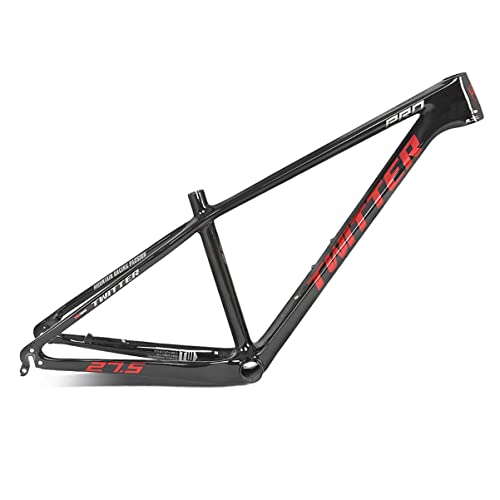 KLWEKJSD 27.5er 29er Mountain Bikes Frame 15''17''19''Mountain Bikes Frame XC Carbon Fiber Frame Disc Brake QR 135mm Routing Internal (Color : Black A, Size : 15x27.5in)