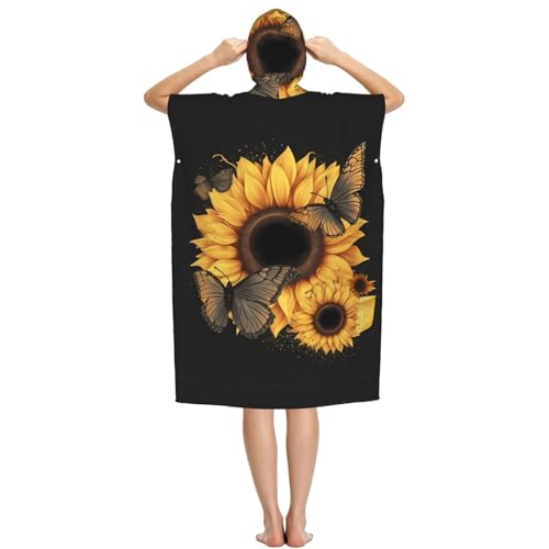 Peignoir microfibre à capuche séchage rapide pour piscine et plage