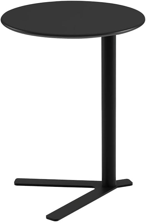 Table d'appoint ronde multifonctionnelle métal table basse 48x69cm