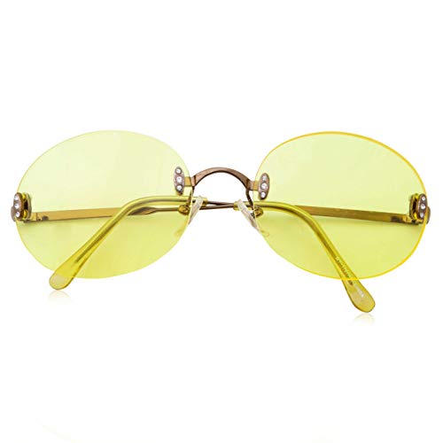 grinderPUNCH Hipster Retro Round Lightweight Rimless Plastic Frame Candy Color Sunglasses for Women3