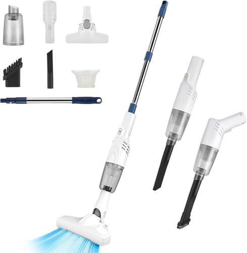 Aspiradoras, Kitchen MOXIMX Aspiradora de Mano, Aspirador Inalámbrica Portatil 3 en 1, Aspiradora para Auto 7000PA con filtros, Vacuum Cleane Ligero, Aspiradora de Mano Inalambrica...