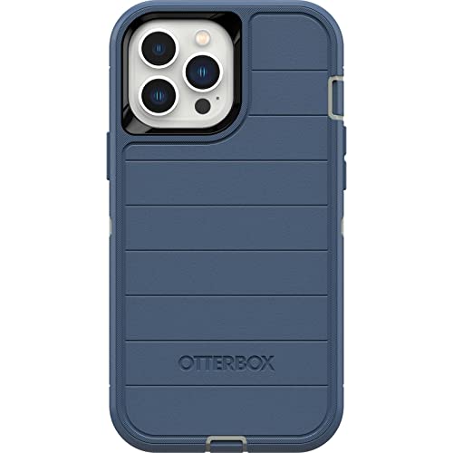 OtterBox Defender Series Screenless Edition Case for iPhone 13 Pro Max & iPhone 12 Pro Max (Only) - Case Only - Microbial Defense Protection - Non-Retail Packaging - Fort Blue