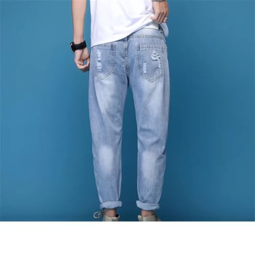 Men's Street Personalized Stretch Breathable Soft Comfortable Loose All-Match Denim Pants3
