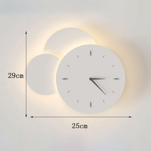 Aplique de pared LED con diseño de reloj moderno para interiores 5