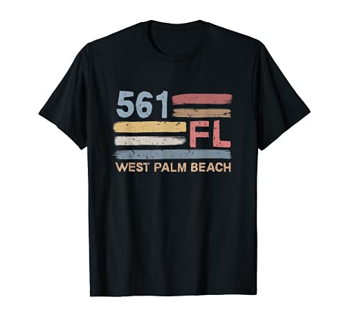 Retro West Palm Beach Area Code 561 Residents State Florida T-Shirt
