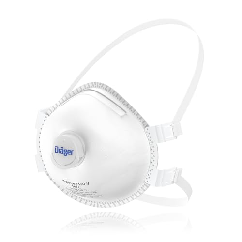 Dräger X-plore 1330 V FFP3 3 Mascarillas de Protección respiratoria, Respirador con Válvula antipolvo contra Partículas y Aerosoles, talla S/M