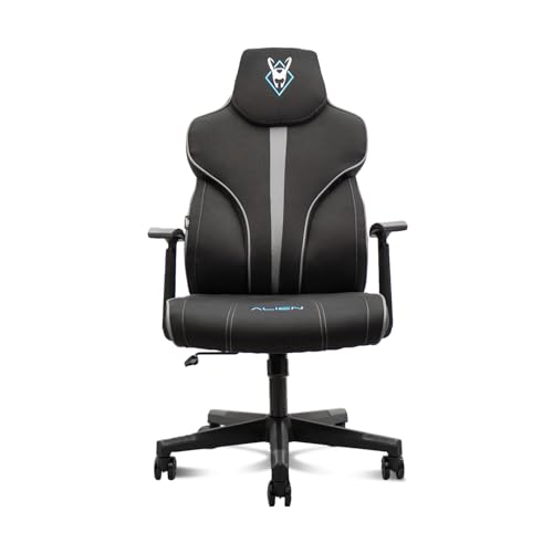 Woxter Stinger Station Alien Titanium - Silla Gaming Oficina (Gamer, Eje Acero, Levantamiento por pistón, Tela Transpirable, Ergonómica, Reposabrazos, Altura Ajustable)