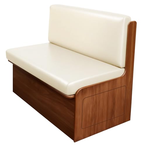 Image of SearchI PU Leather RV Dinette Cushion Covers, Stretch Camper Cushion Slipcovers for Travel Trailer Couch RV Booth Seat, Replacement Camper Sofa Chair Protector(1 Backrest Cover & 1 Bench Cover, Cream)