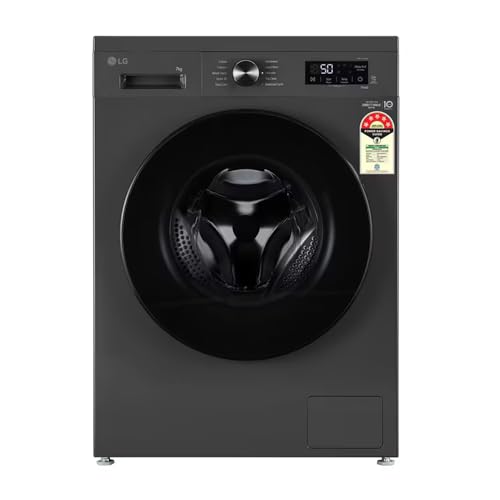 Image of LG 7 Kg 5 Star Inverter Direct Drive Fully Automatic Front Load Washing Machine (FHB1207Z4M, Middle Black, 2025 Model)