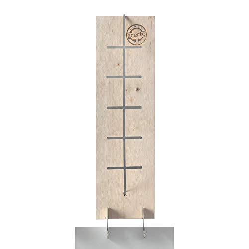acerto 31837 Flammlachsbrett aus Birke - 3 Stufen einstellbar - Lachs bis 1,5kg - Original Flamm-Lachsbrett, Lachsflammbrett für echten Feuerlachs (1) Cover