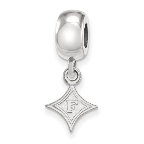 LogoArt Sterling Silver Furman University XS Dangle Bead Charm