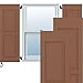 Ekena Millwork RW101RP15X57BTH Two Equal Raised Panel Exterior Wood Shutters, 15"W x 57"H, Burnt Toffee