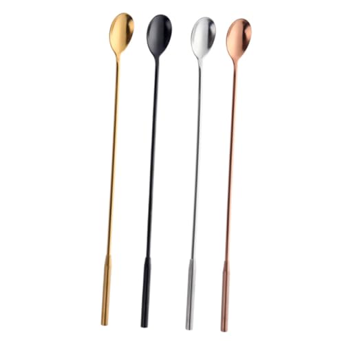 HOLIDYOYO High-polish Stainless Steel Ice Spoon Reusable Stirrer for Bar Kitchen