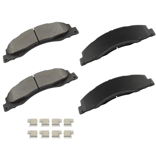Image of cciyu D1328 Front Metal Disc Brake Pads Kit For Ford For E-150 2008-2014,For Ford For E-250 2008-2014,For Ford For E-350 Super Duty 2008-2019 2021,For Ford For E-450 Super Duty 2008-2019 2021