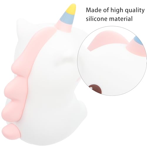Lámpara de noche unicornio silicona para habitación miniatura 3