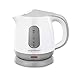 Aigostar Juliet 30Hio - Hervidor de Agua Compacto de 1 Litro, 1100W, Libre de Bpa. Base 360º, Filtro Desmontable, Sistema de Protección Contra la EbullicióN en Seco. Color Gris y Blanco. Diseño Exclusivo.
