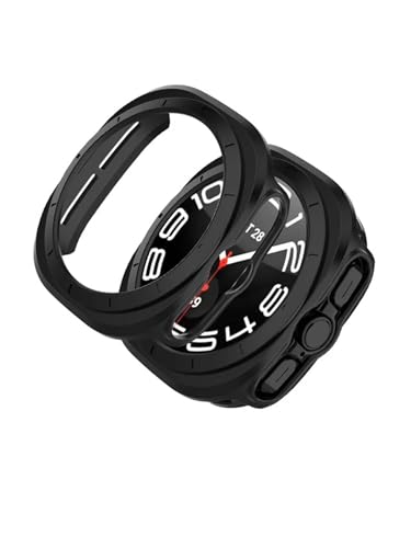 Samsung Galaxy Watch Ultra ile Uyumlu Kılıf Silikon Soft Kasa Koruyucu (Ekran Kısmı Açık) (siyah)