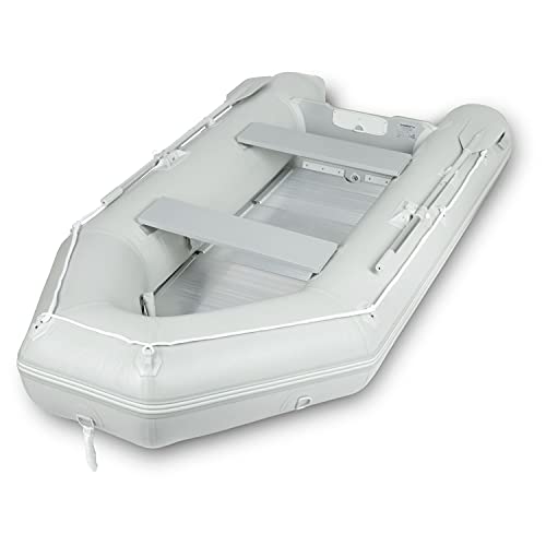 EBERTH Schlauchboot Angelboot Paddelboot aus robustem PVC für Außenborder, Boot mit 2X Sitzbank, 2X Paddel, Aluboden, Reparaturset, Pumpe, Tragetasche – Bild 4