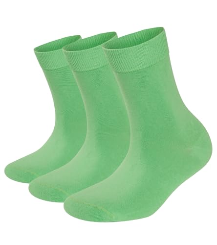 Image of Women's 3 Pairs Cotton Crew Midcalf Socks, Soft & Comfortable Dress Hosiery in Pastel Colors (36 /40)