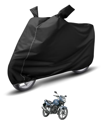 Image of Auto Hub Waterproof Bike Cover Compatible with Suzuki GS 150R Dustproof, UV Protection Two Wheeler Bike GS 150R Cover - Black
