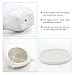 GeLive White Elephant Succulent Planter Ceramic Plant Pot Window Box with Saucer Animal Indoor Tabletop Decor Fun Gift 5 Inch (Mom Elephant)