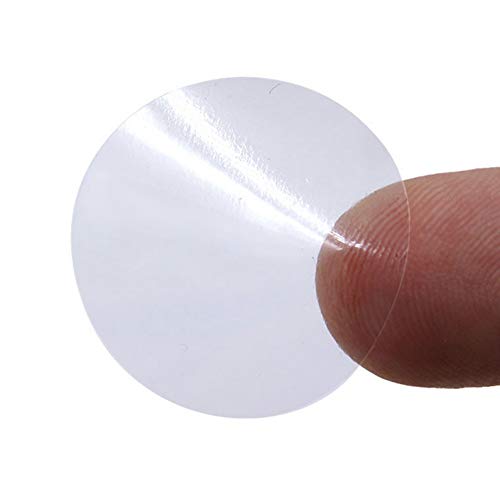 JER Pet Transparente Etiquetas engomadas Disponibles círculo Alrededor de los Pegatinas del Sello del Paquete Sella Etiquetas de la cápsula y Colgantes 20pcs