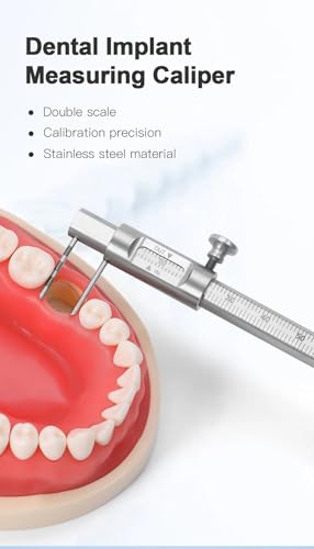 Calibrador deslizante ortodóntico 0-80mm para implantología miniatura 6