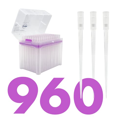 Kashi Scientific 200uL Extended Universal Filter Racked Pipette Tips, Sterile Dnase/Rnase Free, Pyrogen Safe [200ul Extended Tip, Filtered, 960 Tips]