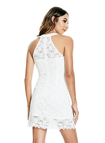 Image of Atnlewhi Womens Vintage Lace Floral Off Shoulder Elegant Swing Dresses A-line Mini Dress for Party Cocktail Wedding