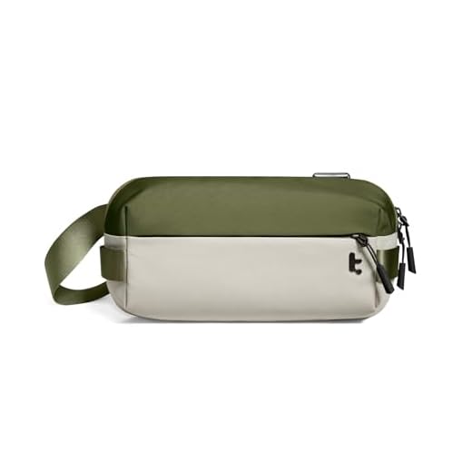 tomtoc Compact EDC Sling Bag, Minimalist Chest Shoulder Backpack Crossbody Bag for Men and Women, Lightweight Everyday Carry Bag for Tactical, Travel, Work, Gym, Sport, Olive Green, 4.5L