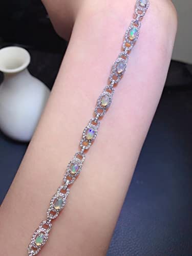 Bijoux fins en opale naturelle pour femmes avec monture argent 925 noble