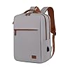 Mochila de viagem Feminina com Grande Capacidade Nylon Impermeável para 14-15,6 Polegadas Notebook e Negócio Escolar, com Interface de Carregamento UBS Multifuncional Cinza