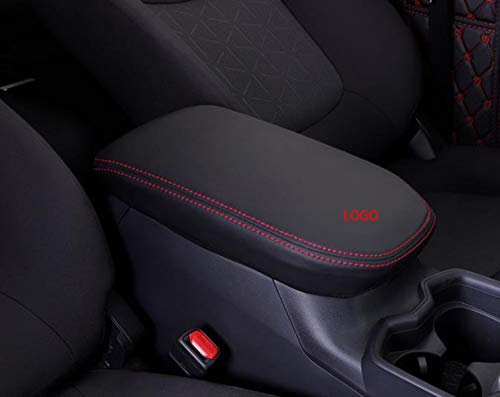 Puduo Car Armrest Cover Center Console Pad Saver,Armrest Case Protector Fit for RAV4 2019 2020 (Black)
