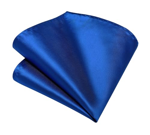Image of Enlision Mens Ties Solid Color Satin Necktie Ties for men Handkerchief Cufflinks Pocket Squares for Wedding
